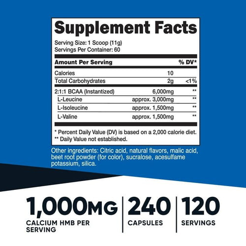 Nutricost BCAA Powder (Lemon) 60 Servings Supplement EasyOptionXY LLC