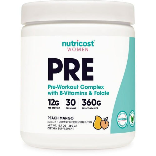 Nutricost Pre-Workout Supplement Powder for Women, Peach Mango, 30 Servings EasyOptionXY LLC
