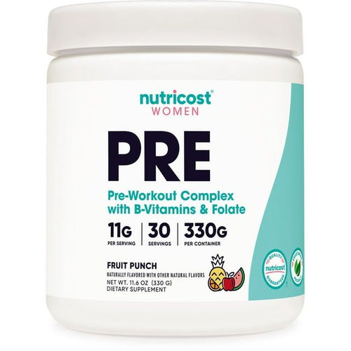 Nutricost Pre-Workout Supplement Powder for Women, Fruit Punch, 30 Servings EasyOptionXY LLC
