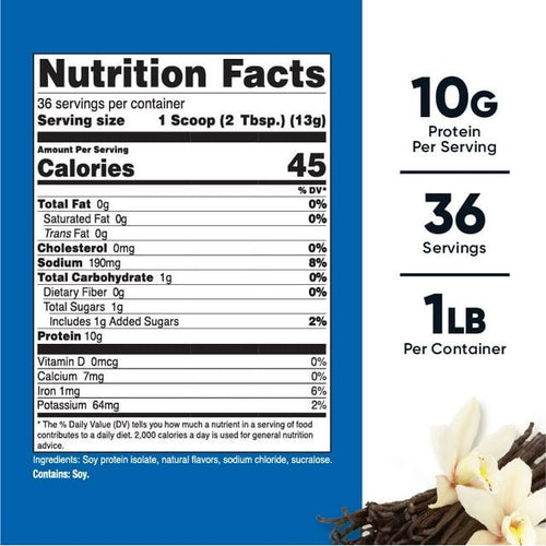 Nutricost Soy Protein Powder Supplement, 1 LB Vanilla, 10 Grams of Protein Per Serving EasyOptionXY LLC