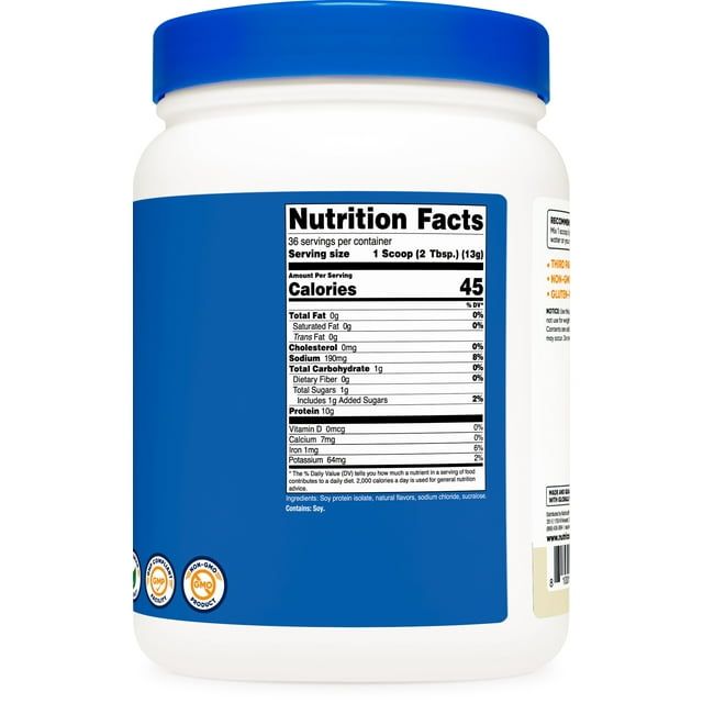 Nutricost Soy Protein Powder Supplement, 1 LB Vanilla, 10 Grams of Protein Per Serving EasyOptionXY LLC