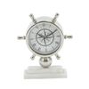 DecMode 8" Silver Stainless Steel Ship Wheel Clock with Marble Base EasyOptionXY LLC