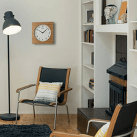 Seiko 12" Square Wooden Brown Dylan Wall Clock, Analog, Quartz QXA766BLH EasyOptionXY LLC