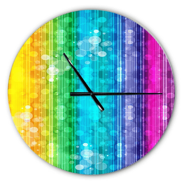 Designart 'Rainbow Effects Illustration ' Modern wall clock(Size 23" x 23") EasyOptionXY LLC