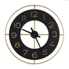 DecMode 28" Gold Metal Wall Clock with Gold accents EasyOptionXY LLC