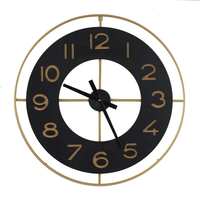DecMode 28" Gold Metal Wall Clock with Gold accents EasyOptionXY LLC