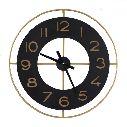 DecMode 28" Gold Metal Wall Clock with Gold accents EasyOptionXY LLC