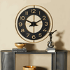 DecMode 28" Gold Metal Wall Clock with Gold accents EasyOptionXY LLC