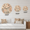 Designart 'Geometric Round Textured Pattern' Mid-Century Modern Wood Wall Clock(Size 16" x 16") EasyOptionXY LLC