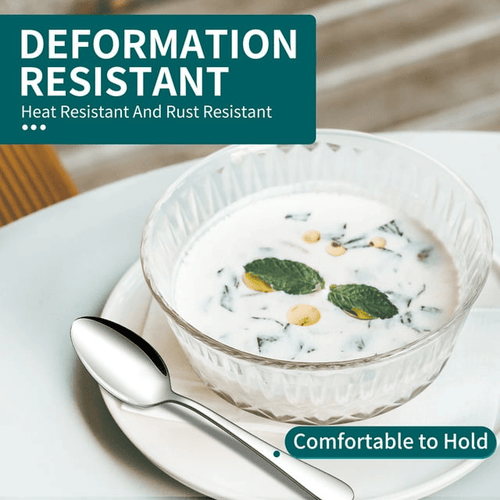 20 Piece Heavy Duty Silverware Set, ENLOY Stainless Steel Solid Flatware Cutlery for 4, Modern & Elegant Design, High Quality Gift EasyOptionXY LLC