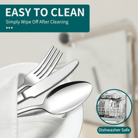 20 Piece Heavy Duty Silverware Set, ENLOY Stainless Steel Solid Flatware Cutlery for 4, Modern & Elegant Design, High Quality Gift EasyOptionXY LLC