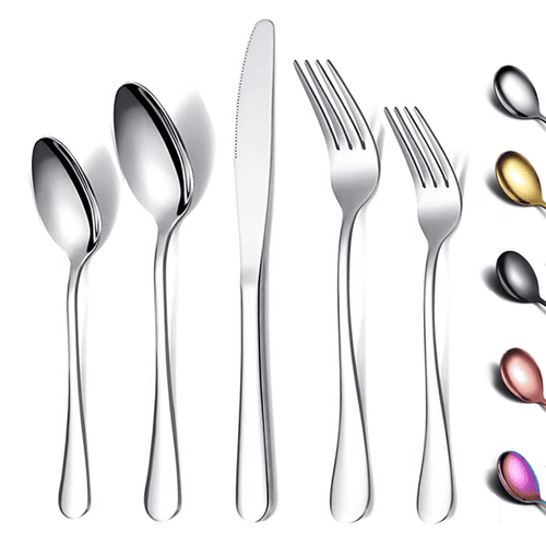 ReaNea 20 Pieces Silverware Set Stainless Steel Flatware Set, Spoons and Forks Cutlery Set Service for 4 EasyOptionXY LLC
