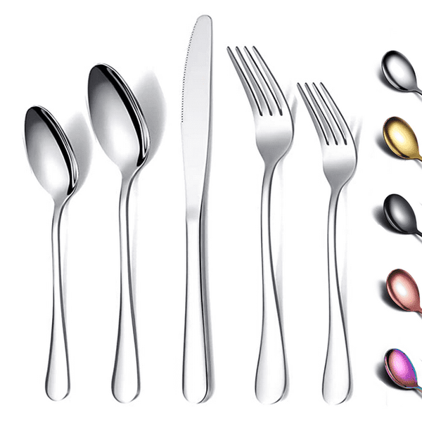 ReaNea 20 Pieces Silverware Set Stainless Steel Flatware Set, Spoons and Forks Cutlery Set Service for 4 EasyOptionXY LLC