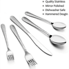 Hammered Silverware Set for 8, VeSteel 40-Piece Stainless Steel Flatware Cutlery Set, Includes Knives, Forks, Spoons, Modern Design & Mirror Polished - Dishwasher Safe EasyOptionXY LLC