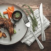 Hammered Silverware Set for 8, VeSteel 40-Piece Stainless Steel Flatware Cutlery Set, Includes Knives, Forks, Spoons, Modern Design & Mirror Polished - Dishwasher Safe EasyOptionXY LLC