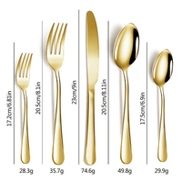 Golden Silverware Set 20 Pieces Stainless Steel Flatware Set, Kitchen Utensil Set Service for 5, Tableware Cutlery Set for Home & Restaurant, Dishwasher Safe EasyOptionXY LLC