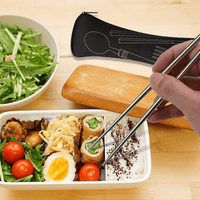 Arroyner 3 Pack Portable Travel Flatware Set, Reusable Silverware Knife Fork Spoon Chopsticks Utensils, Stainless Steel Camping Cutlery for School Outdoor Picnic EasyOptionXY LLC
