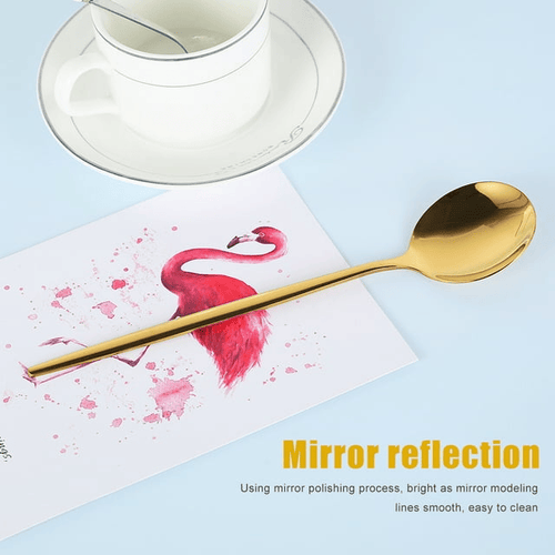 Dznils Gold Silverware Set 24Pcs Flatware Set Gold Stainless Steel Dinnerware Set Tableware Fork Spoon Cutlery Set Gift EasyOptionXY LLC