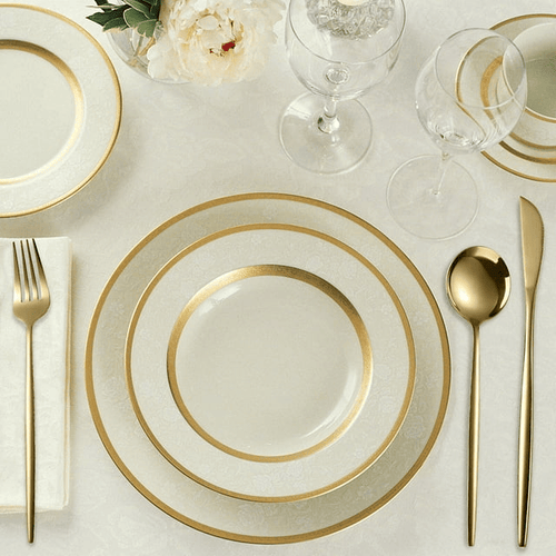 Silverware Sets,30 Pieces Stainless Steel Utensils with Knives Spoons and Forks,Flatware Cutlery Silverware for Kitchen,Gold EasyOptionXY LLC