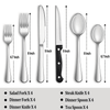 24 Piece Silverware Set with Steak Knives, Stainless Steel Flatware Set, Cutlery Set Service for 4, Mirror Polished Utensils Set, Forks and Spoons Silverware Set, Dishwasher Safe EasyOptionXY LLC