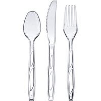 Comfy Package Premium Plastic Silverware Heavy Duty Disposable Cutlery Set, 192-Pack Clear EasyOptionXY LLC