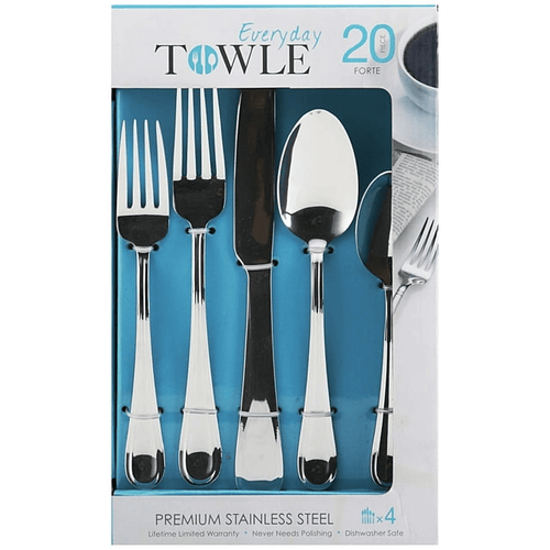 International Silver Forte 20-Piece 18/0 Stainless Steel Flatware Set EasyOptionXY LLC