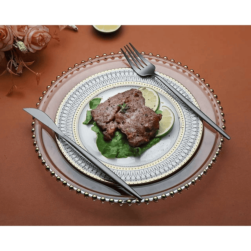 ReaNea Black Silverware Set 40 Pieces, Stainless Steel Flatware Set, Titanium Black Plating Cutlery Set Utensil Sets Service for 8 EasyOptionXY LLC