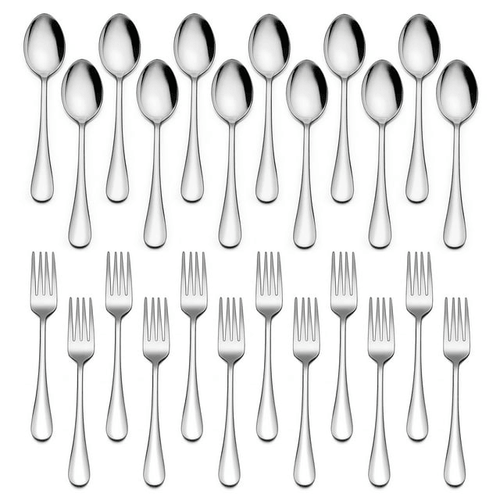 Vesteel 24-Piece Forks and Spoons Silverware Set, Stainless Steel Dinner Spoons and Forks Flatware Set, Heavy Duty & Mirror Polished EasyOptionXY LLC