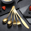 ReaNea 40 Pieces Gold Silverware Set Stainless Steel Titanium Gold Plating Flatware Set, Spoons and Forks Cutlery Set Service for 8 EasyOptionXY LLC
