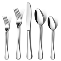 20 Piece Silverware Set, Stainless Steel Flatware Set, Mirror Polished Cutlery Utensil Set Include Knife Fork Spoon Service for 4, Tableware Sets for Home, Kitchen Silverware Set, Dishwasher Safe EasyOptionXY LLC