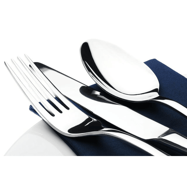 20 Piece Silverware Set, Stainless Steel Flatware Set, Mirror Polished Cutlery Utensil Set Include Knife Fork Spoon Service for 4, Tableware Sets for Home, Kitchen Silverware Set, Dishwasher Safe EasyOptionXY LLC