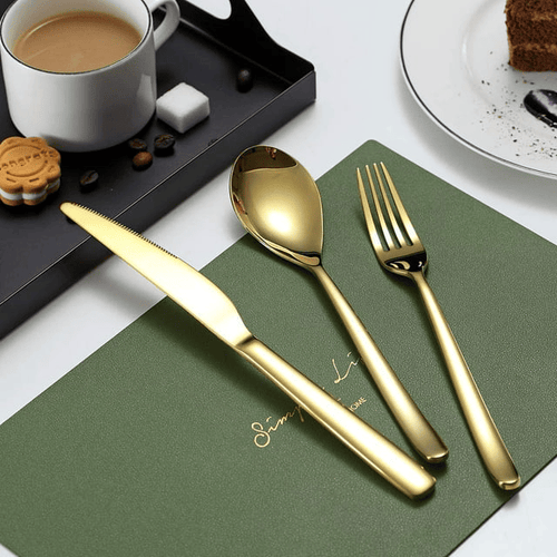 Just Houseware Gold Silverware Set 20 Pieces, Stainless Steel Flatware Set, Titanium Plating Cutlery Set, Service Set for 4 EasyOptionXY LLC