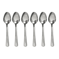 6 Pc Stainless Steel Dinner Spoons Flatware Set Soup Silverware Cutlery Utensil EasyOptionXY LLC