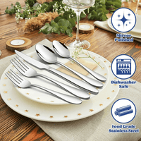 Walchoice 30-Piece Silverware Set, Stainless Steel Flatware Cutlery Set Service for 4, Metal Eating Utensil for Home Restaurant, Include Knife Fork Spoon EasyOptionXY LLC