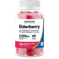 Nutricost Elderberry Gummies 100mg with Zinc & Vitamin C, 120 Gummies, Supplement EasyOptionXY LLC