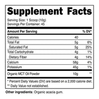 Nutricost Organic MCT Oil Powder 1 lb- Certified USDA Organic Supplement EasyOptionXY LLC