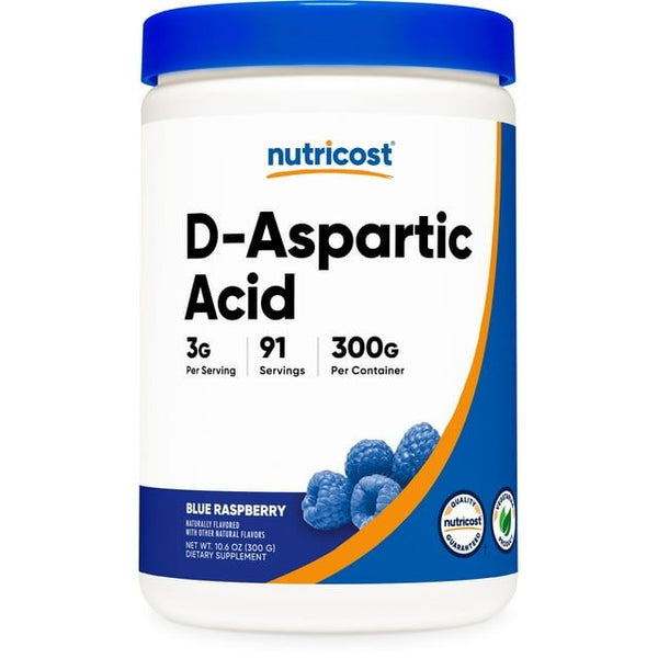 Nutricost D-Aspartic Acid (DAA) Powder 300G (Blue Raspberry) - Amino Acid EasyOptionXY LLC