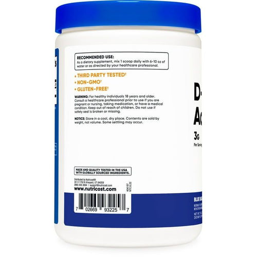 Nutricost D-Aspartic Acid (DAA) Powder 300G (Blue Raspberry) - Amino Acid EasyOptionXY LLC