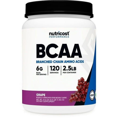 Nutricost BCAA Powder- 2:1:1 (Grape, 120 Servings) - Gluten Free, Non-GMO, Vegetarian EasyOptionXY LLC