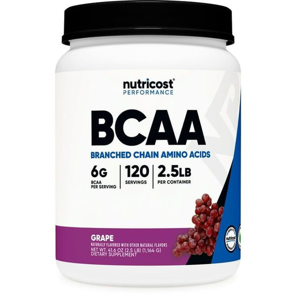 Nutricost BCAA Powder- 2:1:1 (Grape, 120 Servings) - Gluten Free, Non-GMO, Vegetarian EasyOptionXY LLC