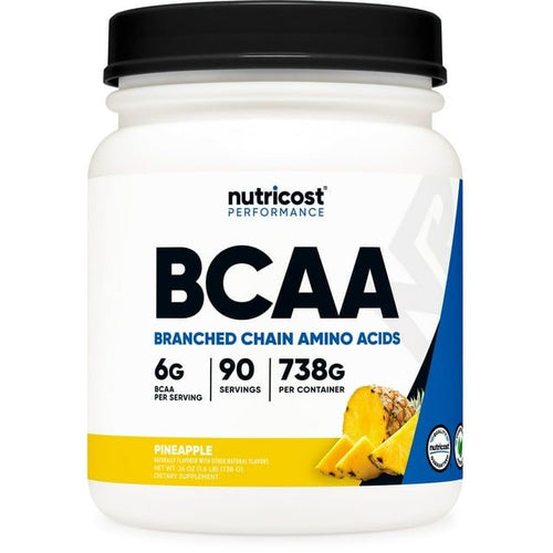 Nutricost BCAA Powder- 2:1:1 (Pineapple) 90 Servings - Non-GMO Amino Acid EasyOptionXY LLC