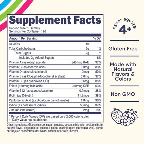 Nutricost Kids Multivitamin Gummies 120 Gummies (Mixed Berry Flavored) - Gluten Free, Non-GMO EasyOptionXY LLC