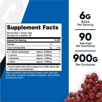 Nutricost BCAA Powder- 2:1:1 (Grape) 90 Servings -Non-GMO Amino Acids EasyOptionXY LLC