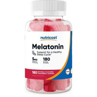Nutricost Melatonin 5mg, 180 Gummies, Strawberry Flavored - Gluten Free, Non-GMO, No Corn Syrup EasyOptionXY LLC