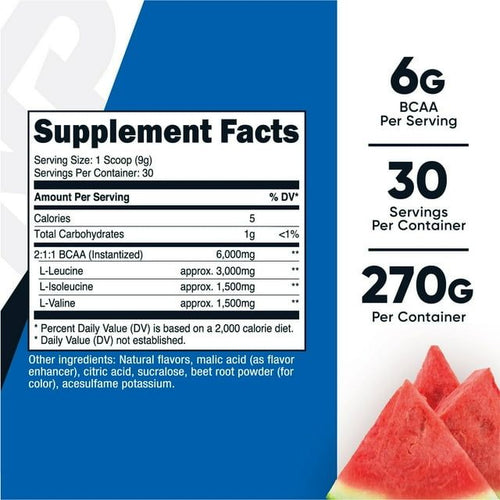 Nutricost BCAA Powder- 2:1:1 (Watermelon) 30 Servings - Amino Acids EasyOptionXY LLC