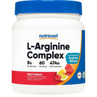 Nutricost L-Arginine Complex (Fruit Punch, 60 Servings) - Gluten Free, Non-GMO EasyOptionXY LLC