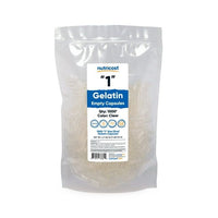 Nutricost Empty Capsules Gelatin Size 1 - 1000 Clear Empty '1' Gel Capsules - Kosher, Non-GMO, Soy Free, Gluten Free EasyOptionXY LLC
