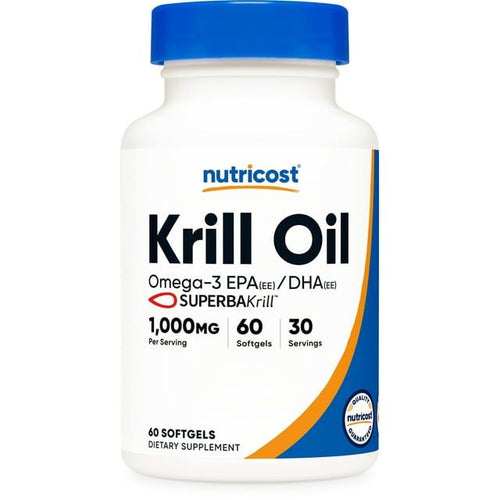 Nutricost Krill Oil 1000mg, 60 Softgels - Omega-3 EPA-DHA Krill Oil Supplement, with Superbakrill EasyOptionXY LLC