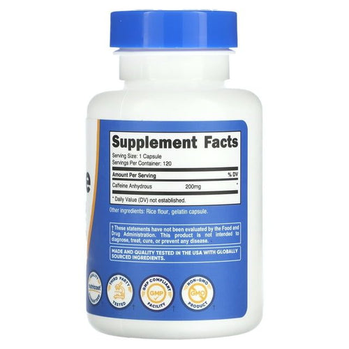 Nutricost Caffeine Supplement 200mg, 120 Capsules EasyOptionXY LLC