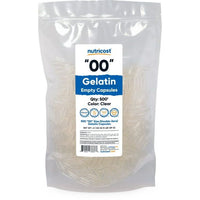 Nutricost Empty Capsules Size 00-500 Clear Empty Gelatin Capsules - Kosher Certified, Non-GMO, Soy Free, Gluten Free EasyOptionXY LLC